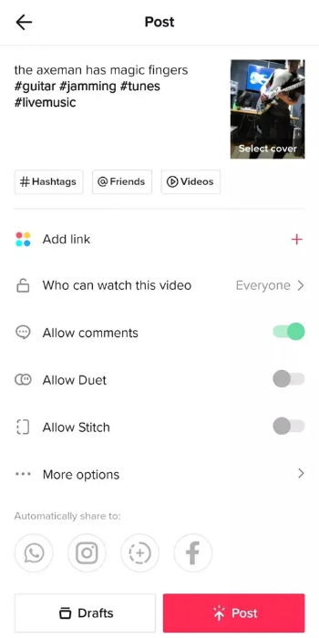 تيك توك الذهبي